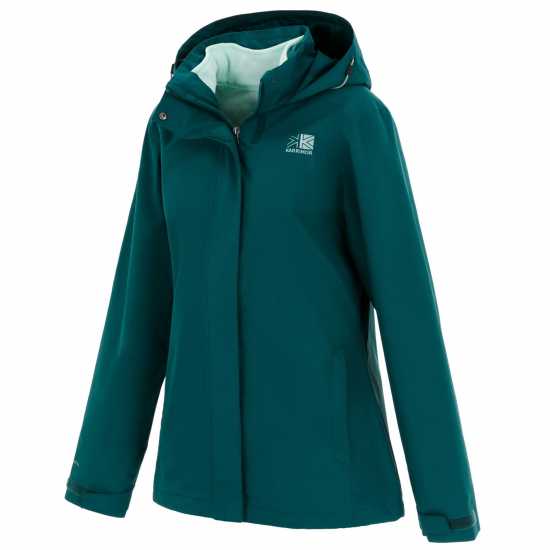 Дамско Яке Karrimor 3 In 1 Weathertite Jacket Ladies Синьо-зелено Дамски грейки