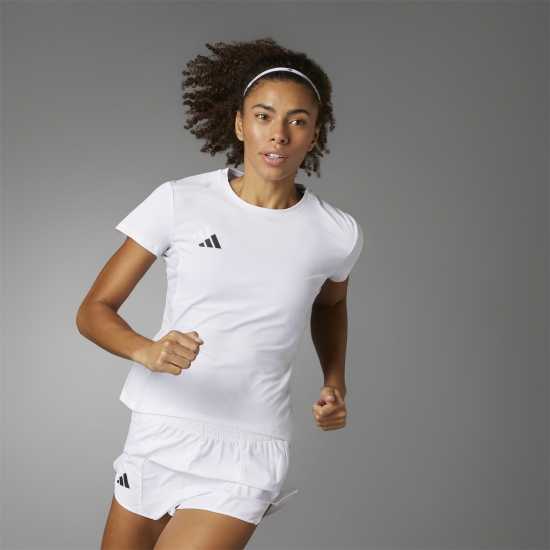 Adidas Adizero Running T-Shirt Womens Бяло Атлетика