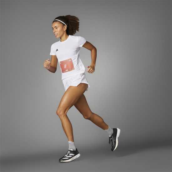 Adidas Adizero Running T-Shirt Womens Бяло Атлетика