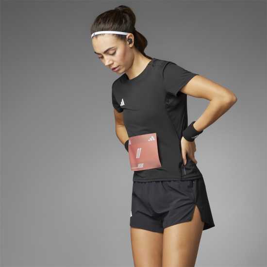 Adidas Adizero Running T-Shirt Womens Черно Атлетика