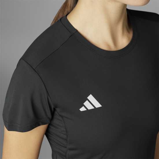 Adidas Adizero Running T-Shirt Womens Черно Атлетика