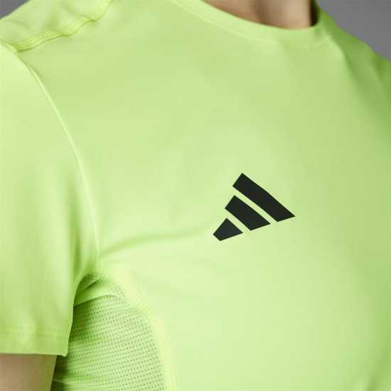 Adidas Adizero Running T-Shirt Womens Ясно Лимон Атлетика