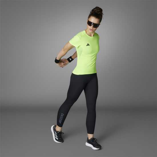 Adidas Adizero Running T-Shirt Womens Ясно Лимон Атлетика