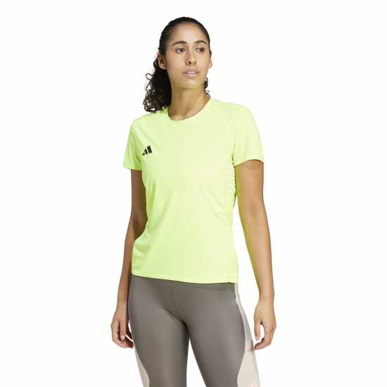 Adidas Adizero Running T-Shirt Womens Ясно Лимон Атлетика