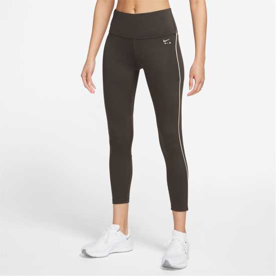 Nike Air Fast Women's Mid-Rise 7/8-Length Running Leggings Baroque Brown - Дамски клинове за фитнес