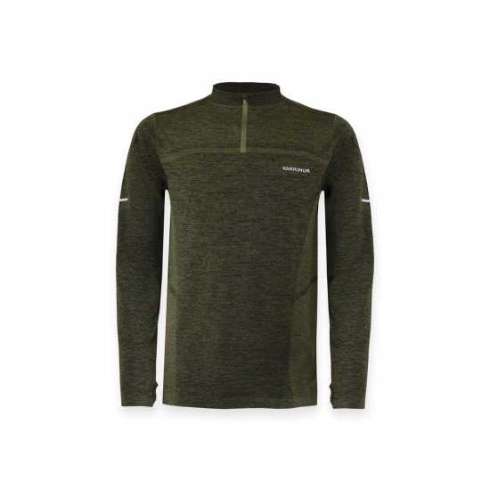 Karrimor Блуза С Четвърт Цип Xlite Running Quarter Zip Mens Кахи Марл Мъжки горнища с цип