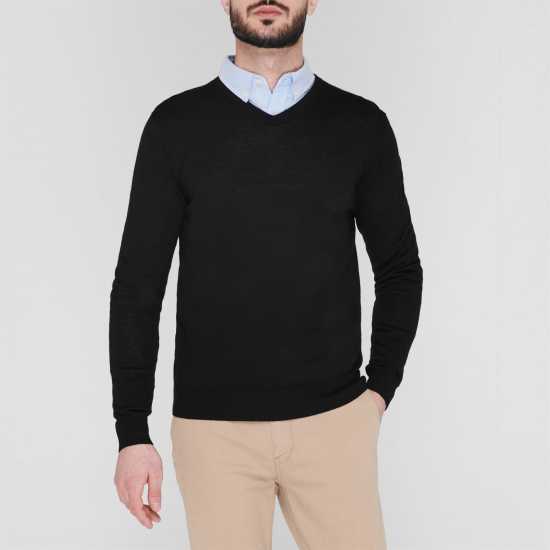 Howick Merino V Neck Jumper Черно 