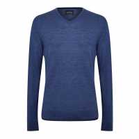 Howick Merino V Neck Jumper Деним 