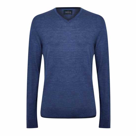 Howick Merino V Neck Jumper Деним 