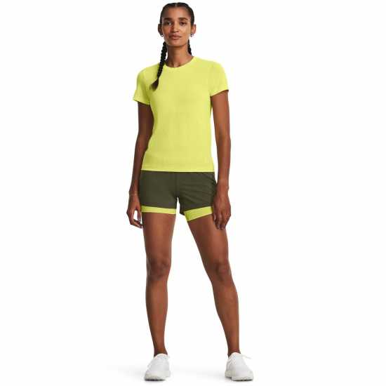 Under Armour Дамско Горнище За Бягане Armour Ua Seamless Stride Ss Running Top Womens Лимоново жълто Атлетика