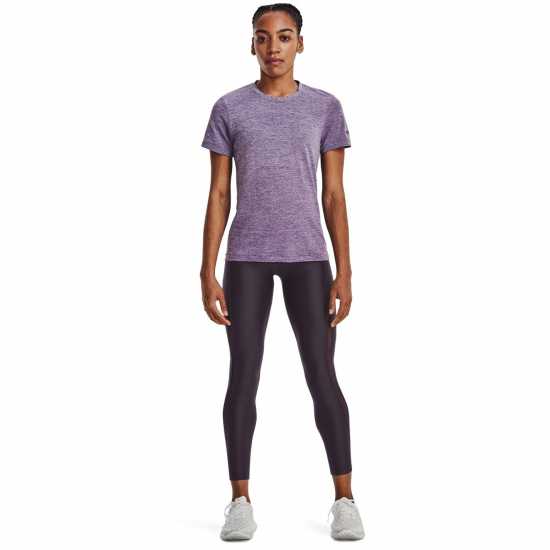 Under Armour Дамско Горнище За Бягане Armour Ua Seamless Stride Ss Running Top Womens Лилаво Атлетика