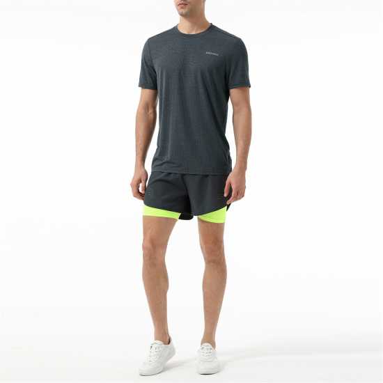 Karrimor Run Tech SS Men's Running Top Угъл Мъжко облекло за едри хора