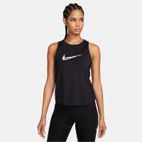 Nike One Swoosh Women's Dri-FIT Running Tank Top Черно/Бяло Атлетика