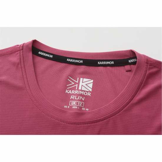 Дамска Тениска Karrimor Short Sleeve Polyester T Shirt Ladies Розово лилаво Атлетика