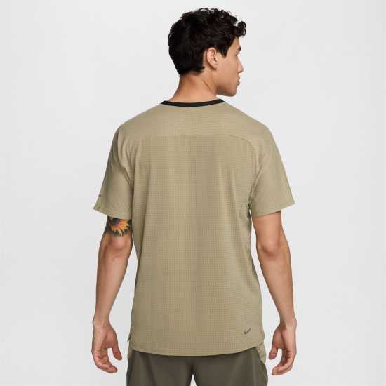 Nike Dri-FIT Trail Men's Short-Sleeve Trail Running Top Olive Мъжко облекло за едри хора