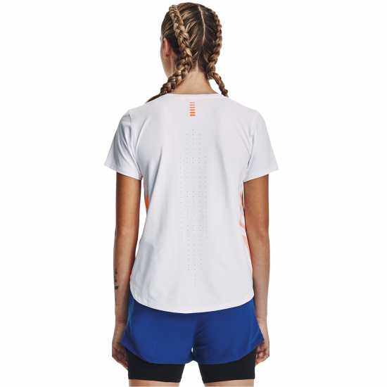 Under Armour Дамско Горнище За Бягане Armour Ua Iso-Chill Laser Tee Ii Running Top Womens Бяло/Отразяване Атлетика