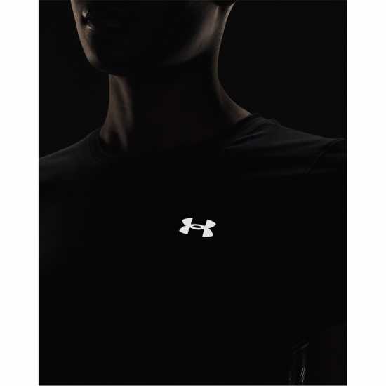 Under Armour Дамско Горнище За Бягане Armour Ua Iso-Chill Laser Tee Ii Running Top Womens Черно/Сиво Атлетика