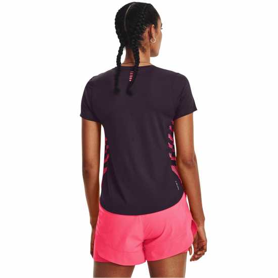 Under Armour Дамско Горнище За Бягане Armour Ua Iso-Chill Laser Tee Ii Running Top Womens Тукс пурпурен Атлетика