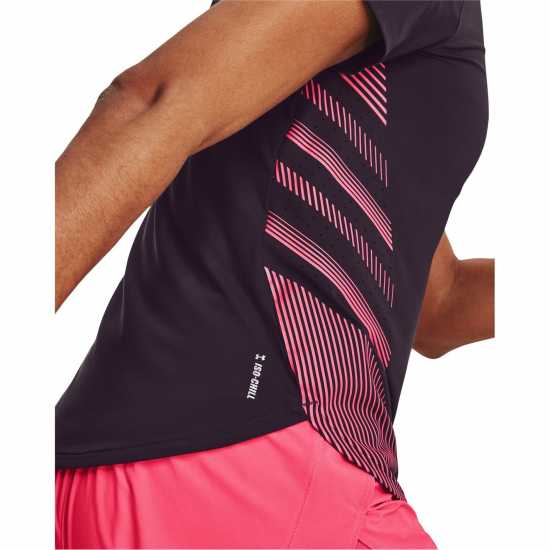 Under Armour Дамско Горнище За Бягане Armour Ua Iso-Chill Laser Tee Ii Running Top Womens Тукс пурпурен Атлетика