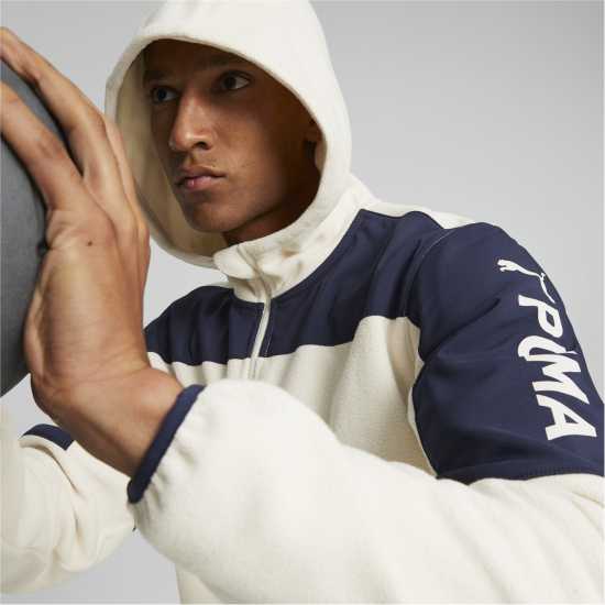 Puma Мъжко Яке За Бягане Fit Hybrid Polar Fleece/woven J Running Jacket Mens  Атлетика