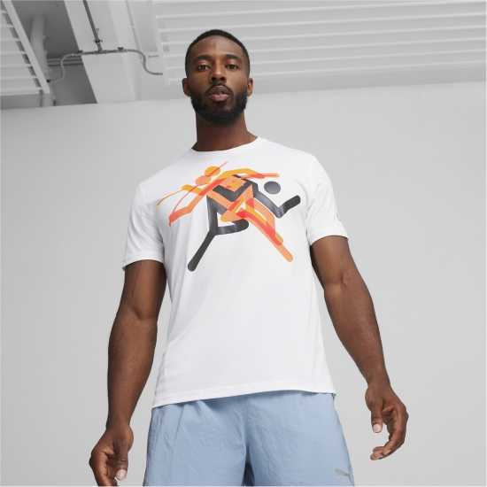 Puma Мъжко Горнище За Бягане Run Faster Icons Graphic Tee Running Top Mens  Атлетика