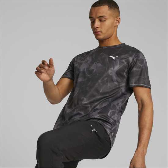 Puma Мъжко Горнище За Бягане Run Favorite Aop Graphic Ss Tee Running Top Mens  Атлетика