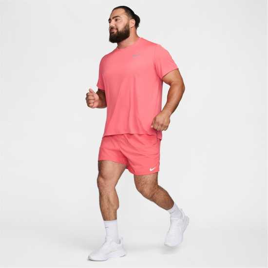 Nike Мъжко Горнище За Бягане Drifit Miler Running Top Mens Aster Pink Атлетика