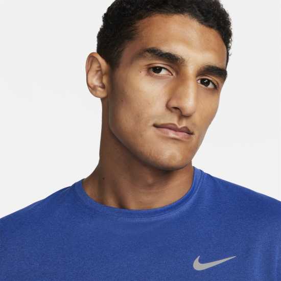 Nike Мъжко Горнище За Бягане Drifit Miler Running Top Mens Игра Роял Мъжко облекло за едри хора