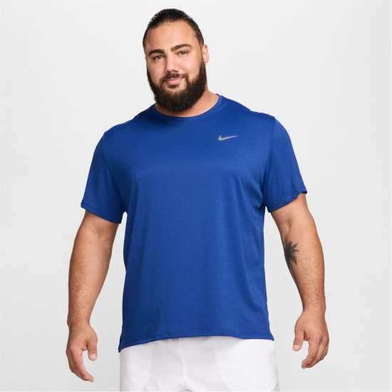 Nike Мъжко Горнище За Бягане Drifit Miler Running Top Mens Игра Роял Мъжко облекло за едри хора