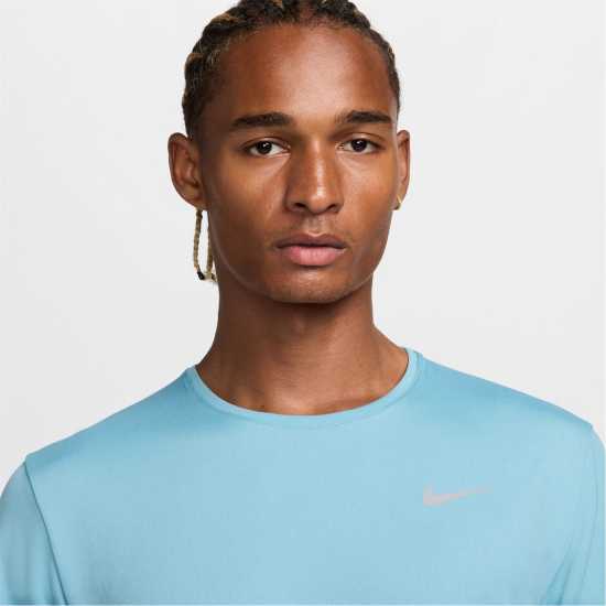 Nike Мъжко Горнище За Бягане Drifit Miler Running Top Mens Деним Турк Атлетика