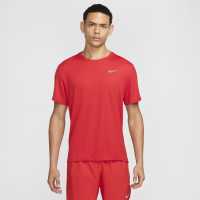 Nike Мъжко Горнище За Бягане Drifit Miler Running Top Mens University Red Атлетика