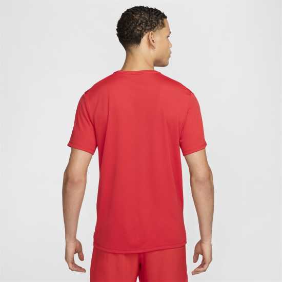 Nike Мъжко Горнище За Бягане Drifit Miler Running Top Mens University Red Атлетика