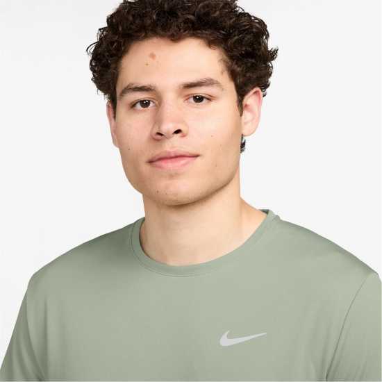 Nike Мъжко Горнище За Бягане Drifit Miler Running Top Mens Джейд Хоризонт Атлетика