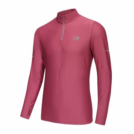 Дамско Горнище С Цип Karrimor Longsleeve Quarter Zip Top Ladies Розово лилаво Дамски горнища с цип