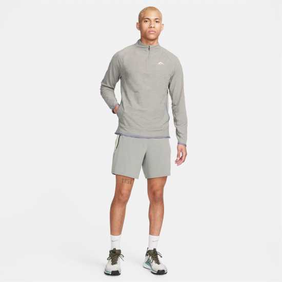 Nike Trail Men's Dri-FIT 1/2-Zip Running Top Тъмно Стуко Мъжко облекло за едри хора