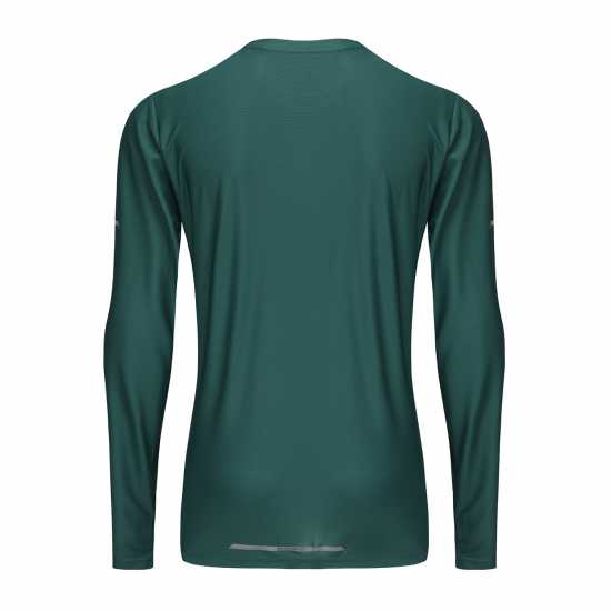 Мъжка Тениска Karrimor Long Sleeve Run T Shirt Mens Синьо-зелено Атлетика