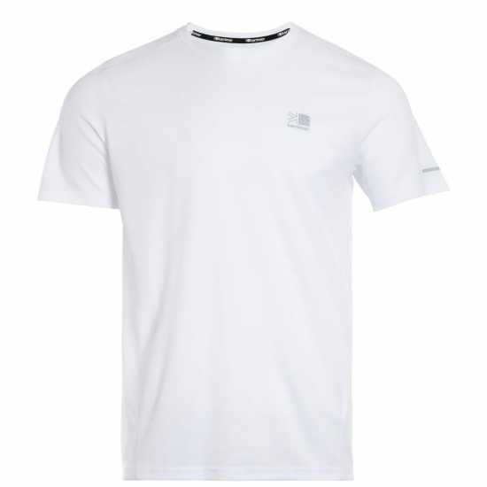 Мъжка Тениска Karrimor Run Short Sleeve T Shirt Mens Бяло Мъжко облекло за едри хора