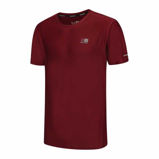 Мъжка Тениска Karrimor Run Short Sleeve T Shirt Mens Бордово Атлетика