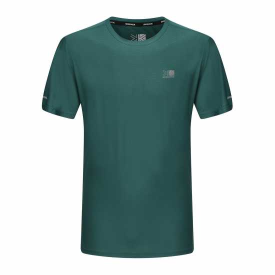 Мъжка Тениска Karrimor Run Short Sleeve T Shirt Mens Синьо-зелено Атлетика