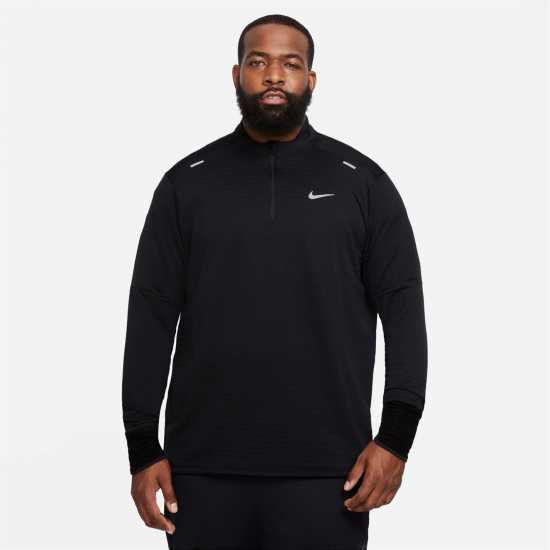 Nike Therma-FIT Repel Element Men's 1/4-Zip Running Top ЧЕРНО/ОТРАЗЯВАЩО Атлетика