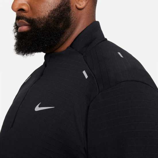 Nike Therma-FIT Repel Element Men's 1/4-Zip Running Top ЧЕРНО/ОТРАЗЯВАЩО Атлетика