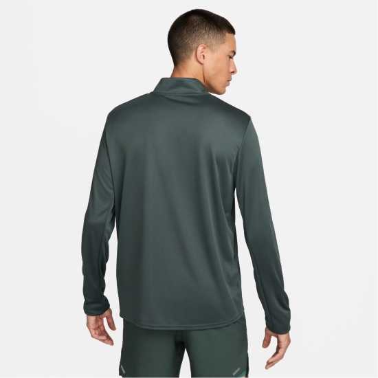 Nike Мъжко Горнище За Бягане Half Zip Core Long Sleeve Running Top Mens Винтажно зелено Мъжки горнища с цип