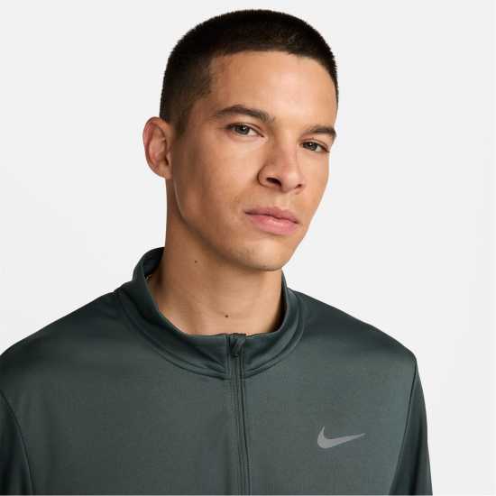 Nike Мъжко Горнище За Бягане Half Zip Core Long Sleeve Running Top Mens Винтажно зелено Мъжки горнища с цип