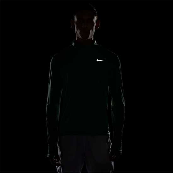 Nike Мъжко Горнище За Бягане Half Zip Core Long Sleeve Running Top Mens Винтажно зелено Мъжки горнища с цип