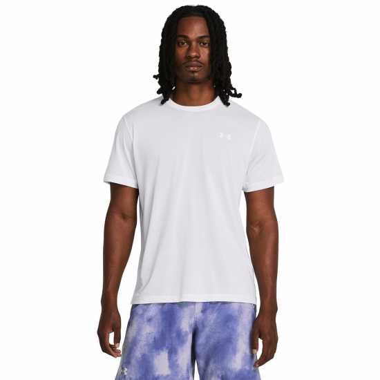 Under Armour Armour Streaker Tee Mens White Мъжко облекло за едри хора