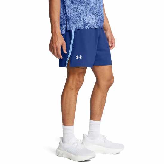 Under Armour Launch 7'' Mens Short Техническо синьо Мъжко облекло за едри хора