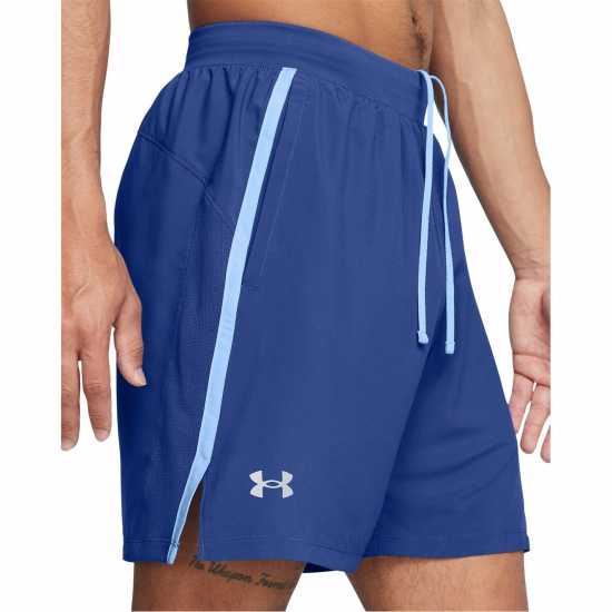 Under Armour Launch 7'' Mens Short Техническо синьо Мъжко облекло за едри хора