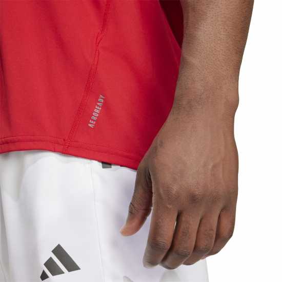 Adidas Мъжки Потник Adizero Essentials Running Tank Top Mens Отбор Сила Червено Атлетика