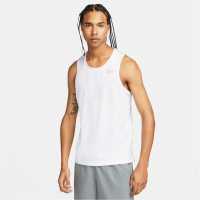 Nike Dri-FIT Miler Men's Running Tank White/Silver Атлетика