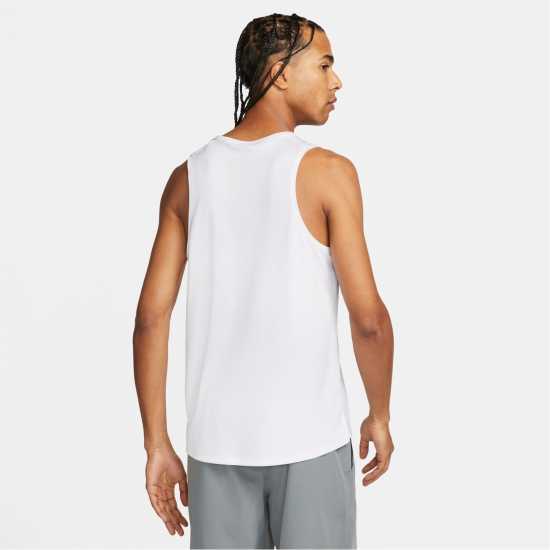 Nike Dri-FIT Miler Men's Running Tank White/Silver Атлетика